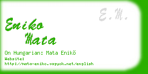 eniko mata business card